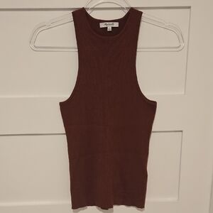 Madewell Chocolate Ribbed Tank Top